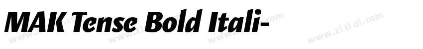 MAK Tense Bold Itali字体转换